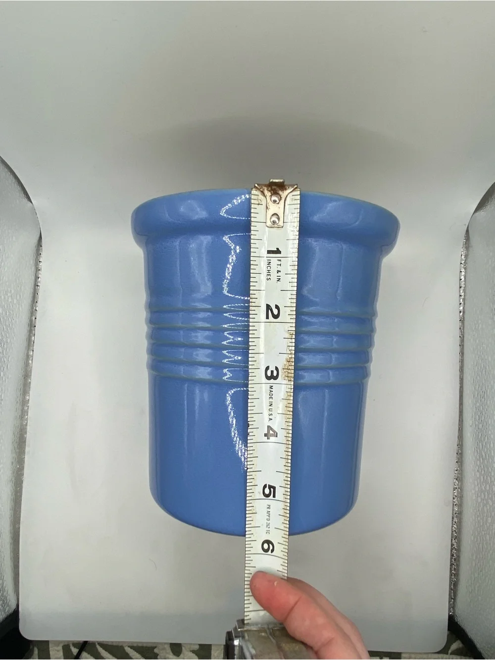 NIB Pampered Chef Family Heritage New Traditions Blue Crock 5.75